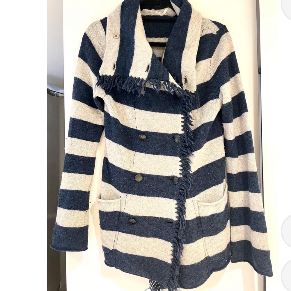 Free People Fringe Lambs Wool Coat